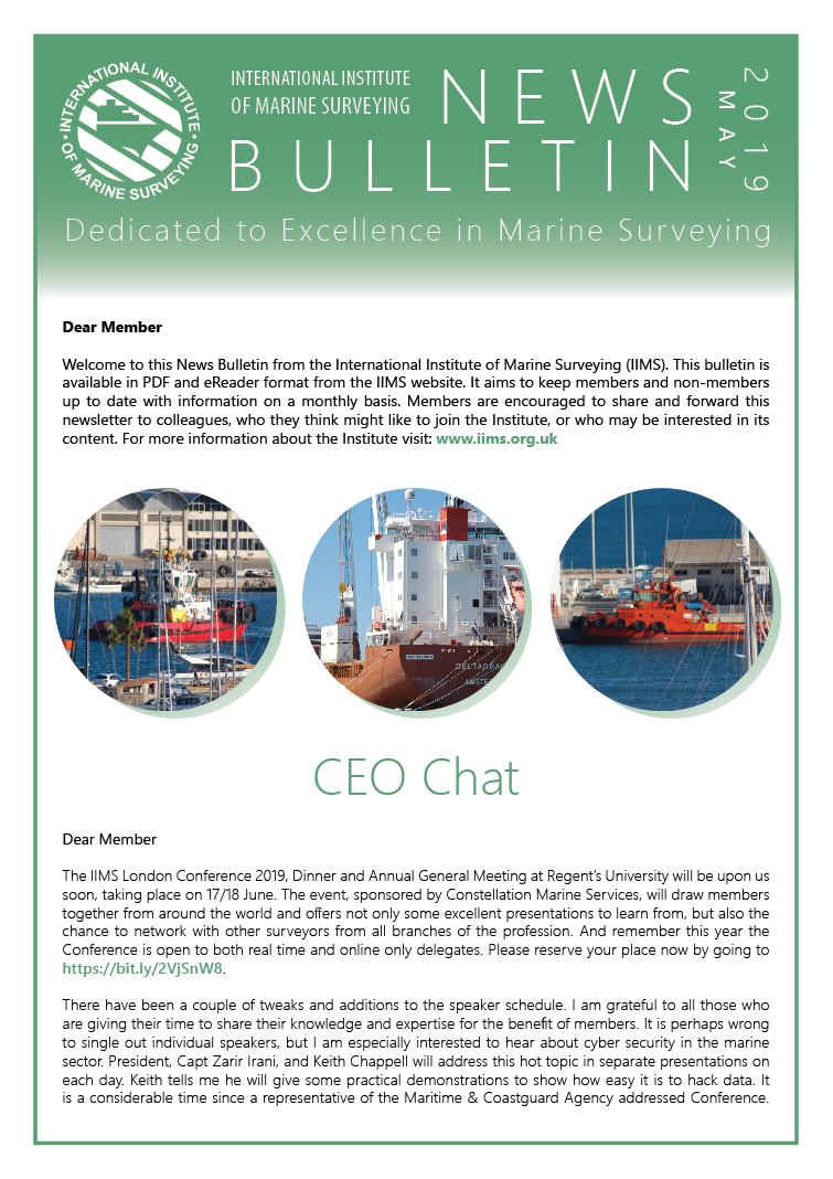 Bulletins Archive The International Institute Of Marine Surveying - news bulletin!    may 2019